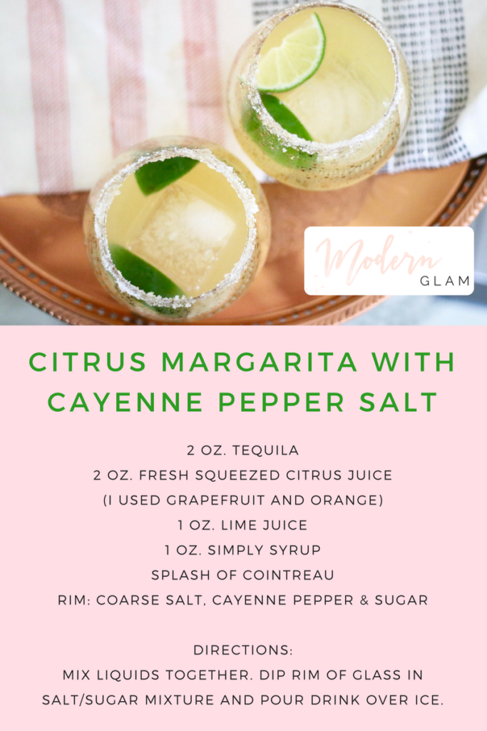 Citrus Margaritas with Cayenne Pepper Salt