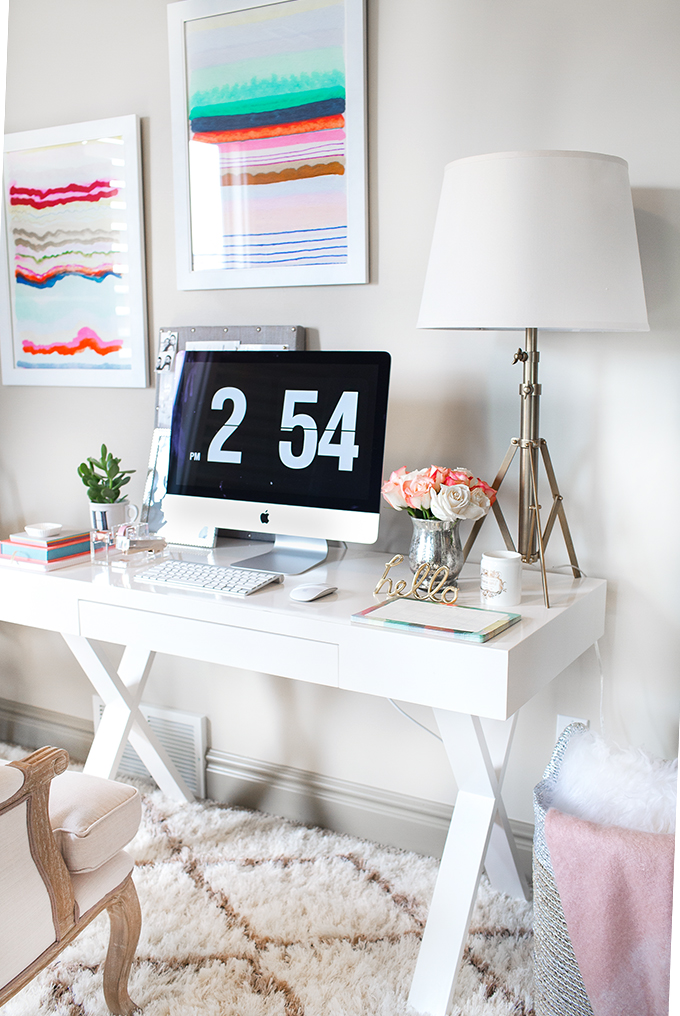 IDEAS ON DECORATING A HOME OFFICE DESK, by Girl Boss Boutique