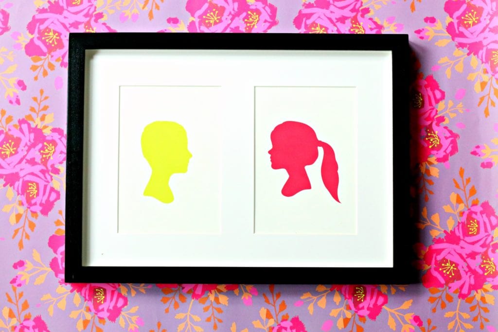 Minted Silhouette Art for Mother's Day