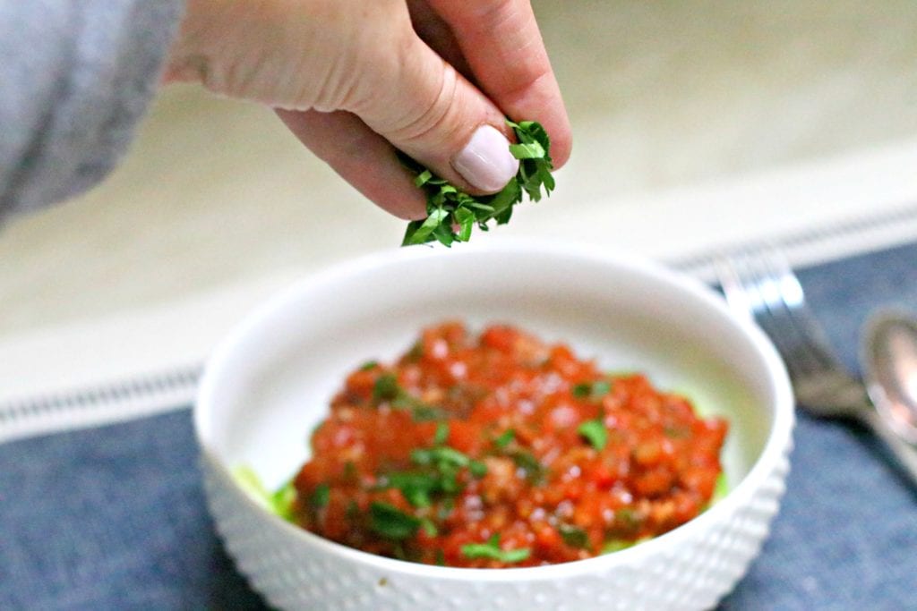 whole30 zoodles bolognese