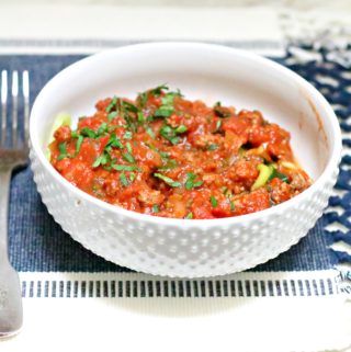 whole30 zoodles bolognese