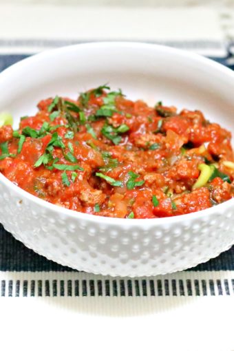 whole30 zoodles bolognese