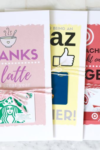 teacher gift card printables