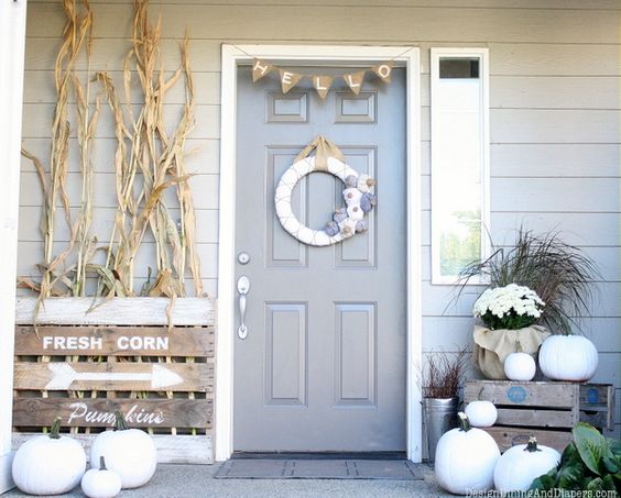 fall porch decor