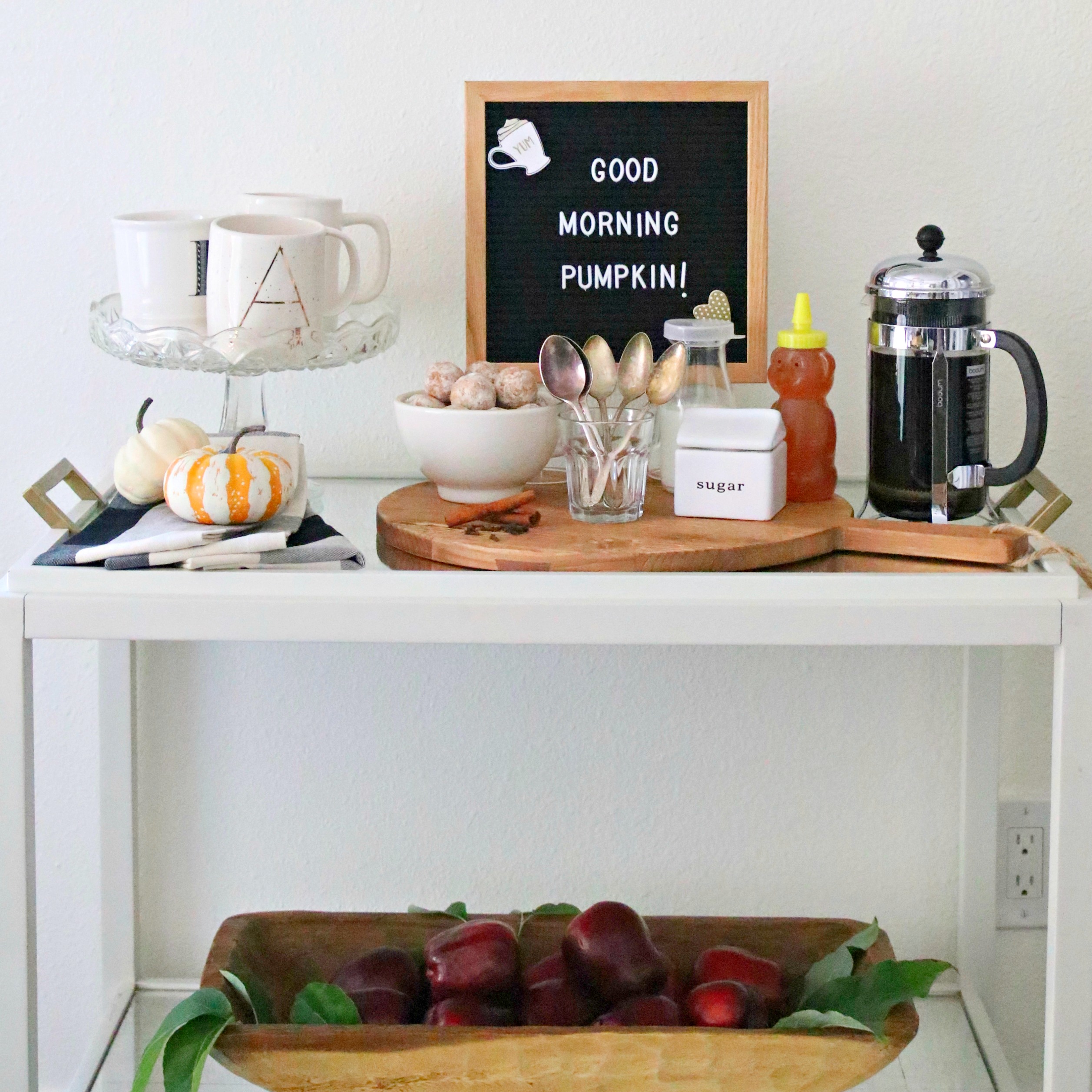 Fall Farmhouse Coffee Bar Modern Glam Entertaining