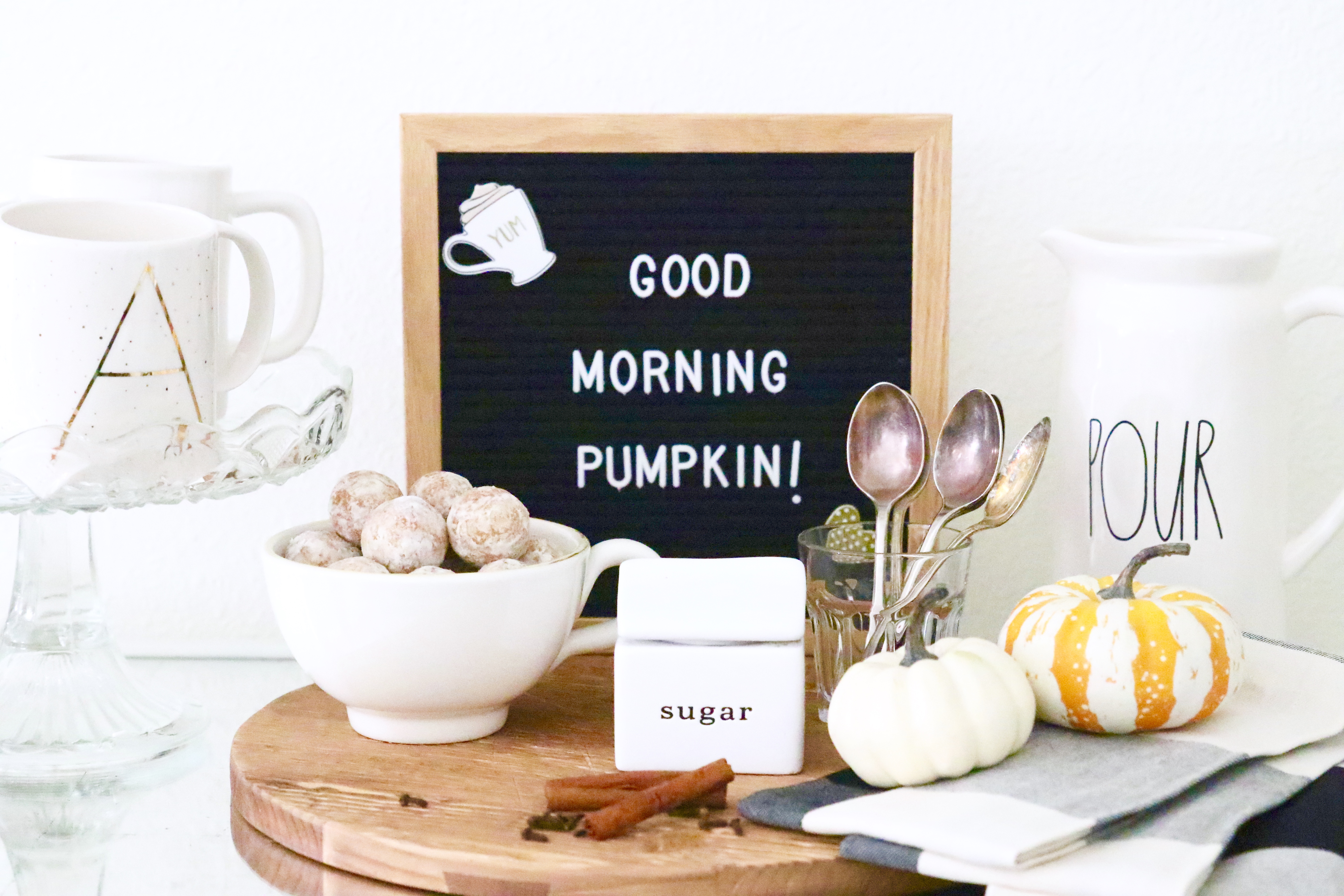 fall farmhouse coffee bar