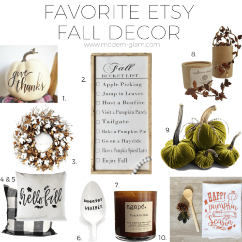 Etsy Fall Decor My Favorites