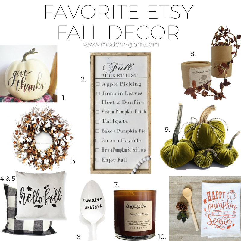 favorite fall decor etsy