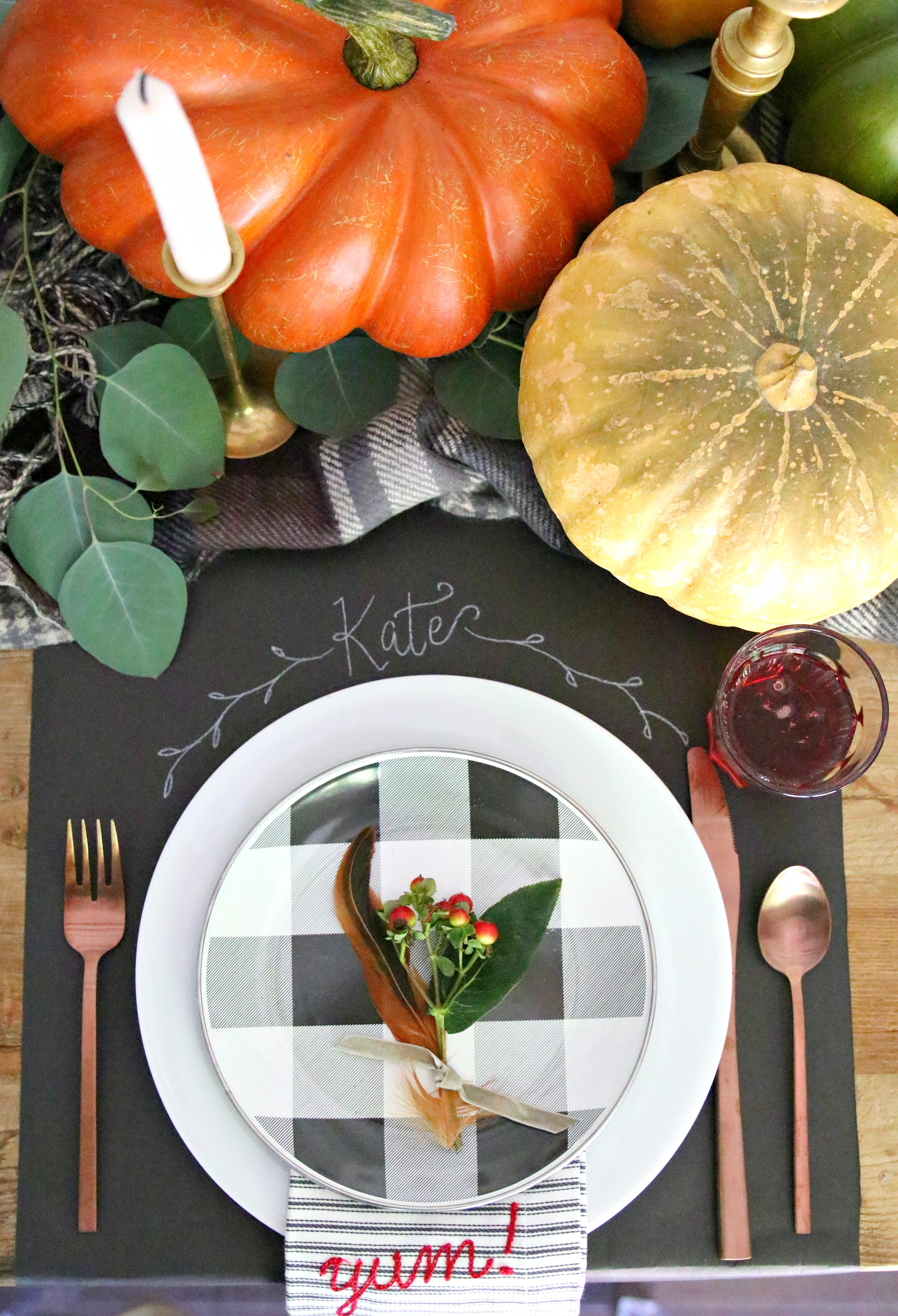 fall farmhouse table setting