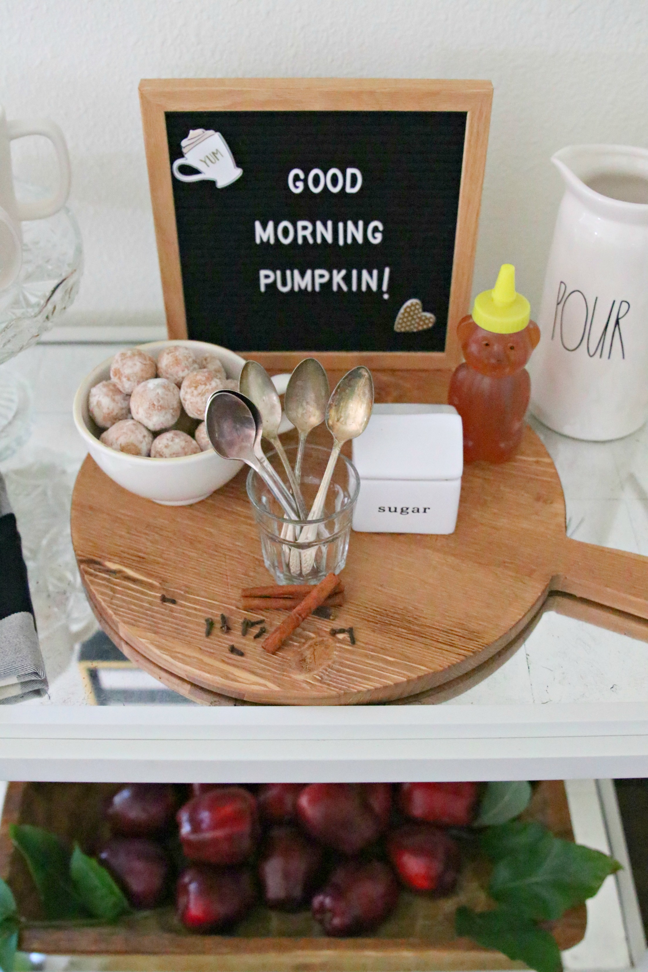 fall farmhouse coffee station