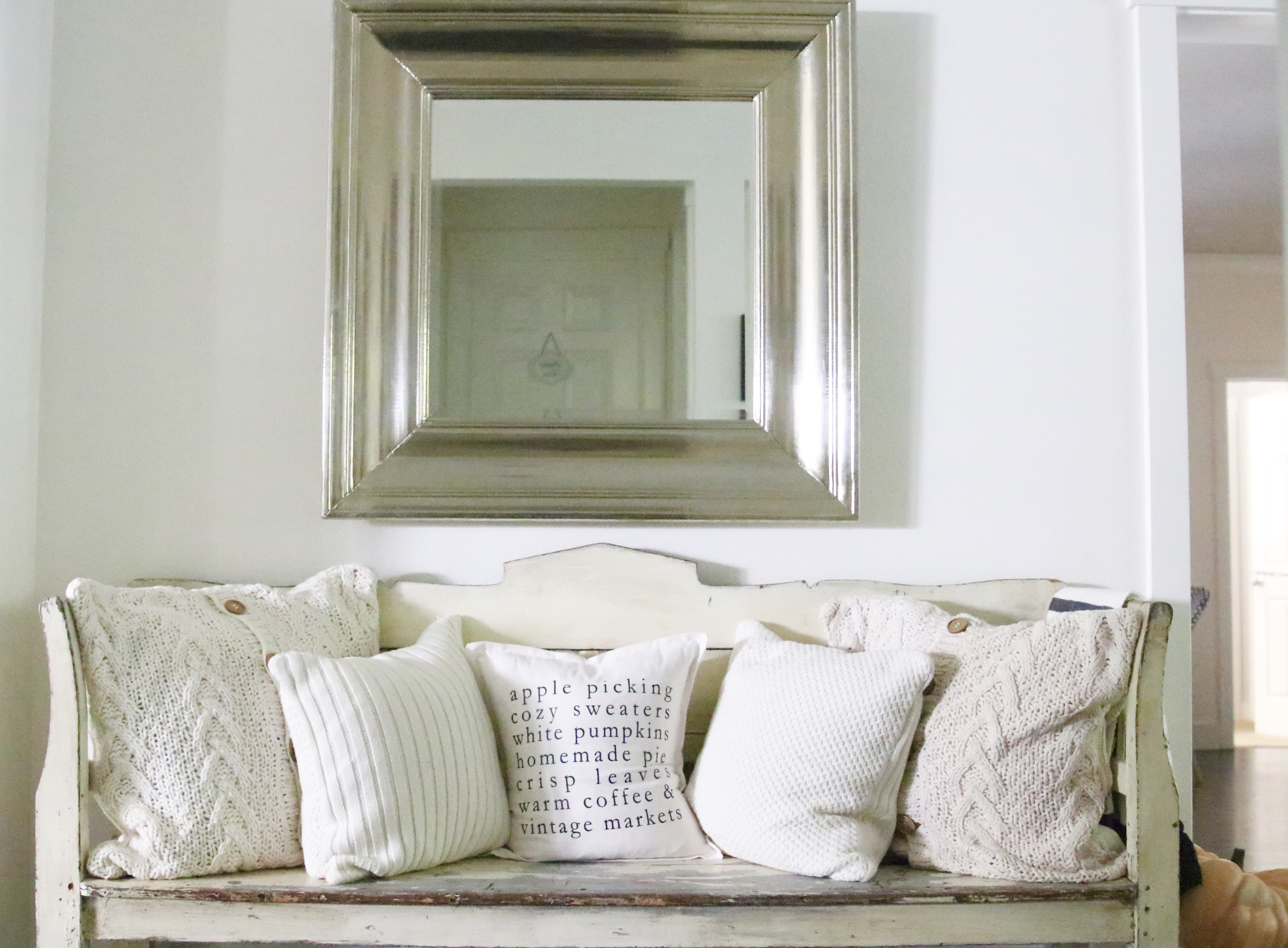 fall entryway pillows