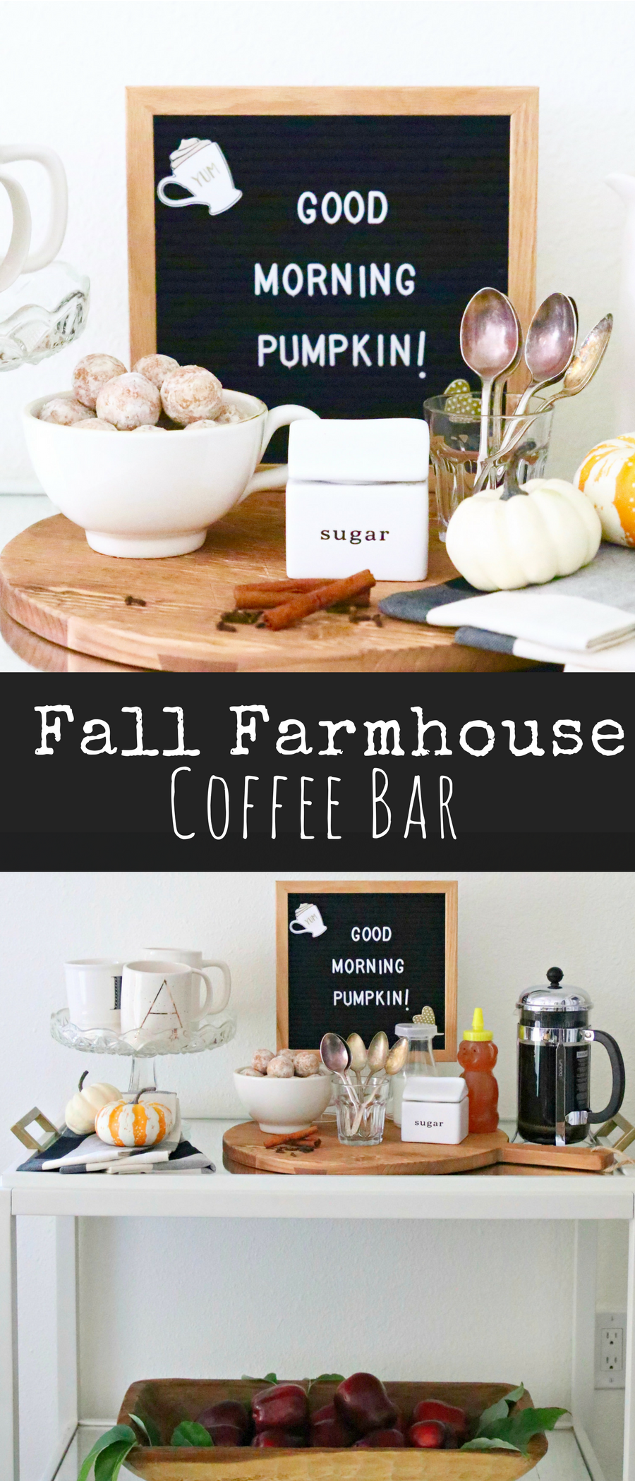 fall farmhouse coffee bar