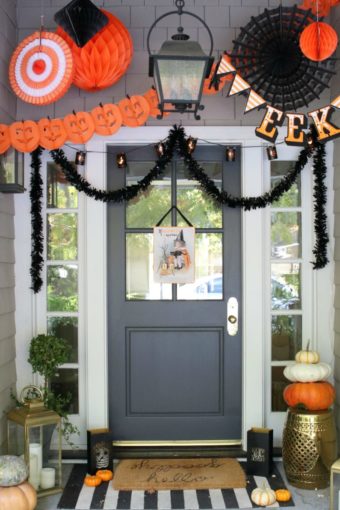 Glam Farmhouse Halloween Front Porch