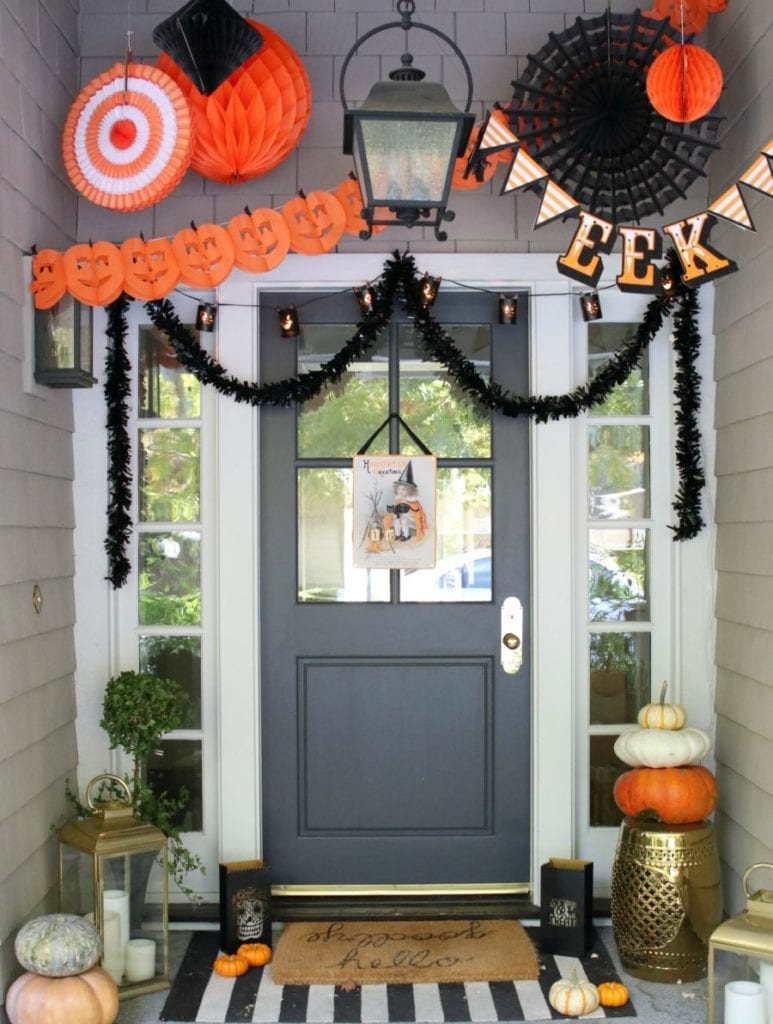 Glam Farmhouse Halloween Front Porch