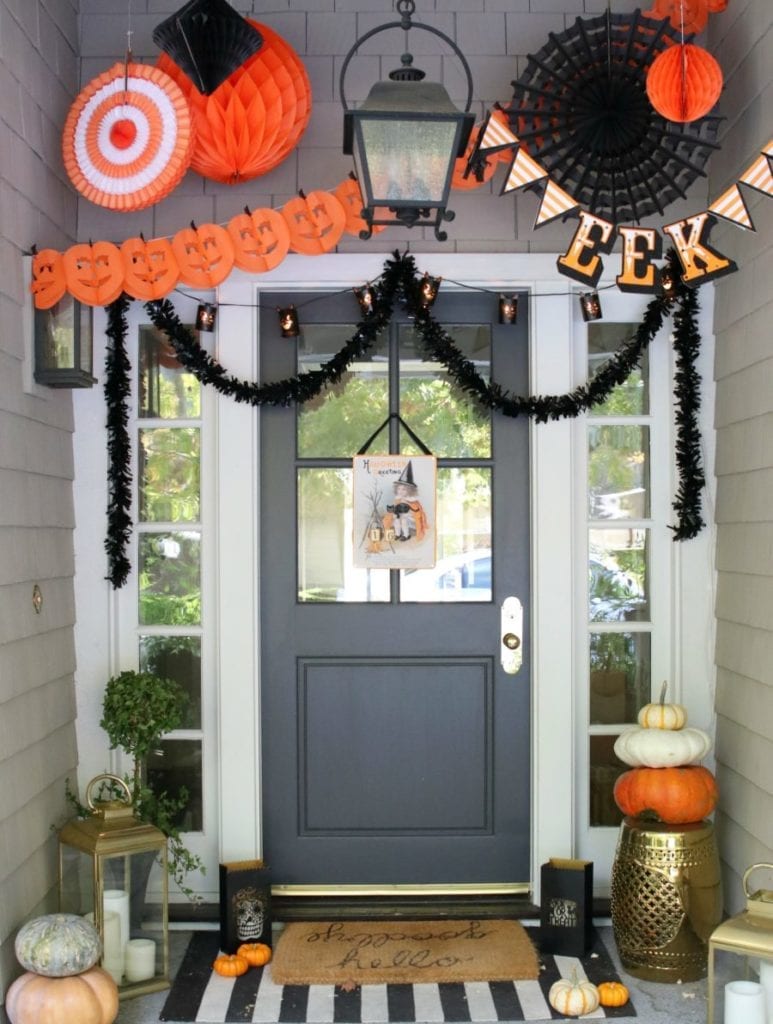 Glam Farmhouse Halloween Front Porch