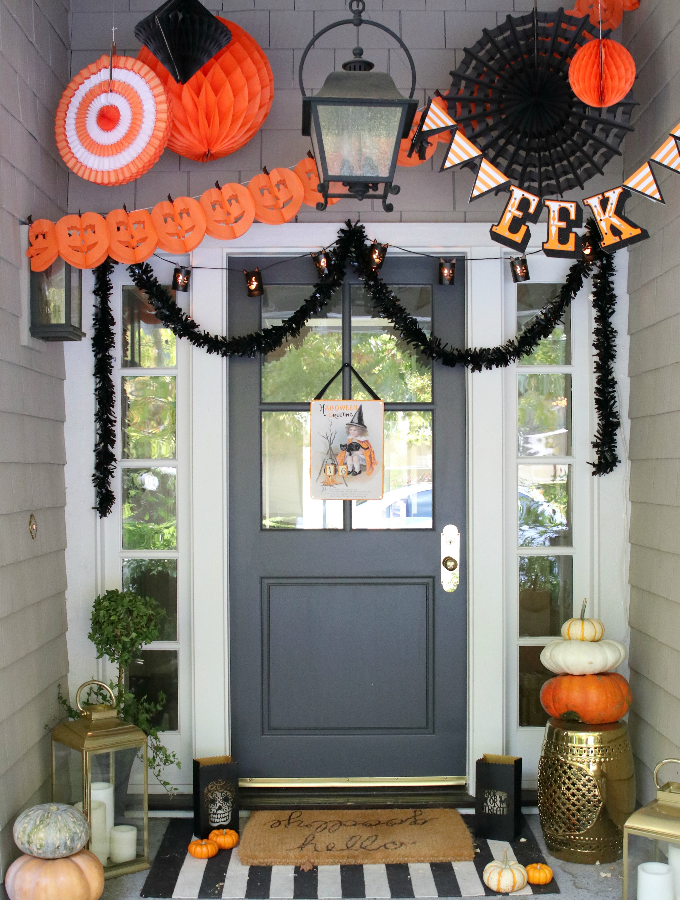 Glam Farmhouse Halloween Porch - Modern Glam