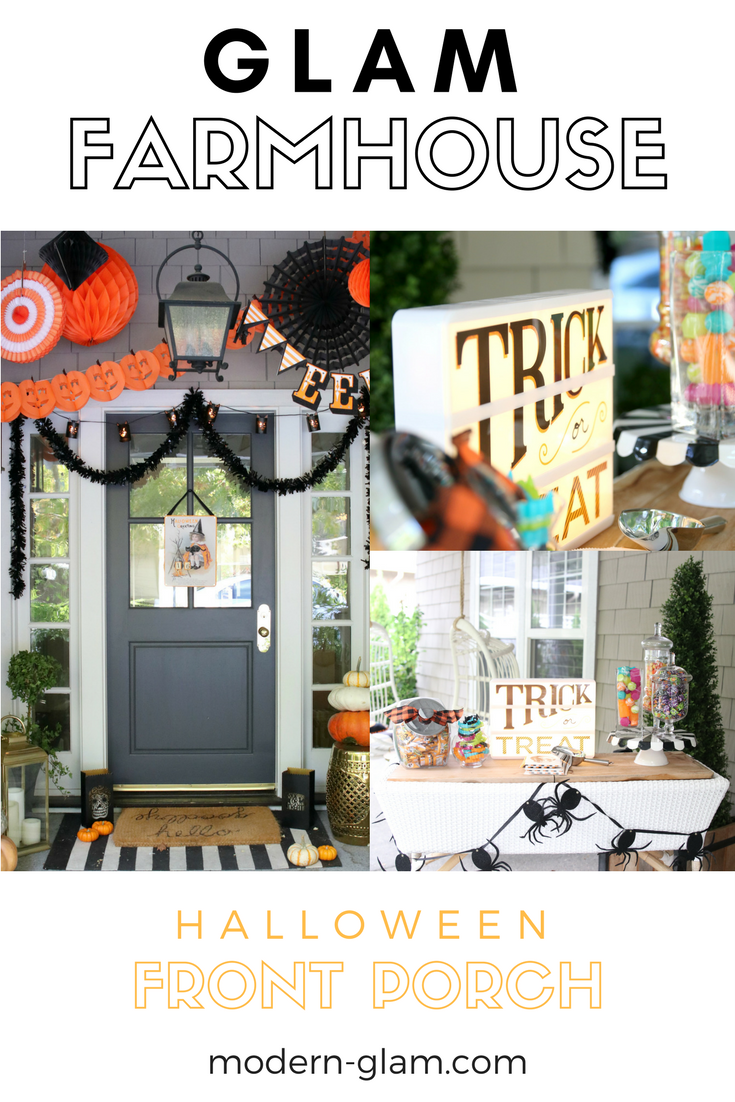 glam farmhouse halloween front porch