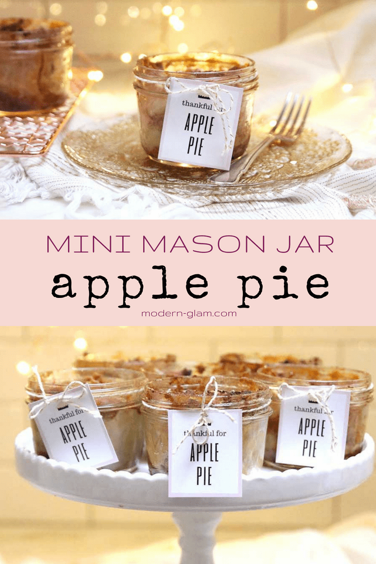 apple pie in mason jar