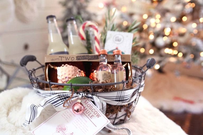 Moscow Mule Gift Basket DIY Hostess Gift Modern Glam