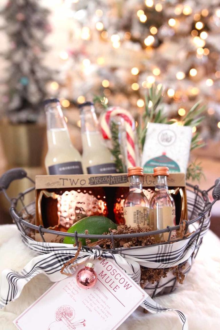 Moscow Mule Gift Basket DIY Hostess Gift Modern Glam