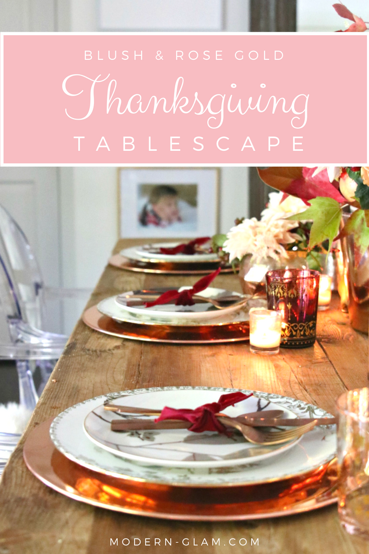 Blush and Wood Thanksgiving Table