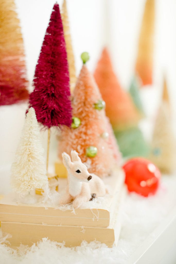 Ombre Bottle Brush Trees A 5 Minute Project Modern Glam