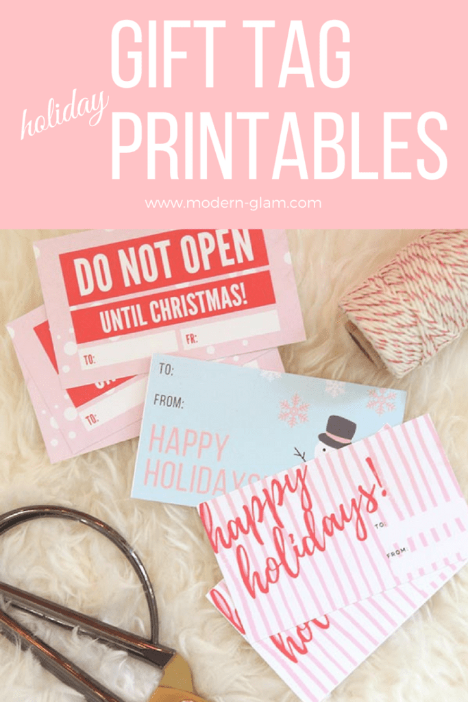Holiday Gift Tag Printables. Christmas Tags. Free Printable. Holiday Gift Wrap Ideas.