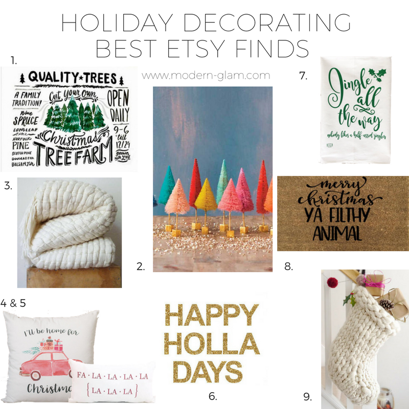 Holiday Decorating: Favorite Etsy Items. Christmas Decor, Favorite Etsy Holiday Decorations