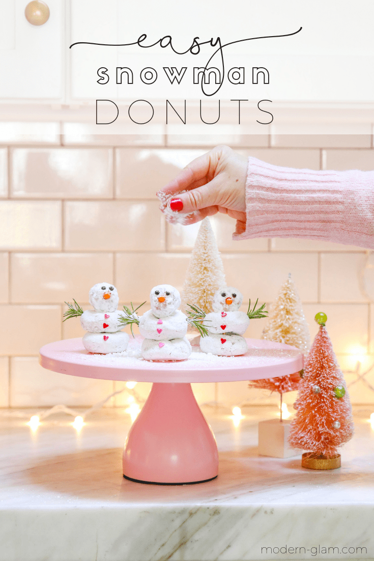 easy snowman donuts