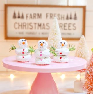 easy snowman donuts