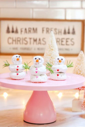 easy snowman donuts