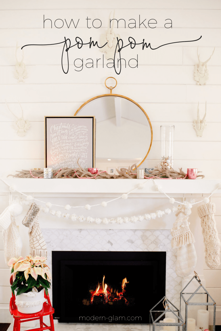 how to make a pom pom garland 