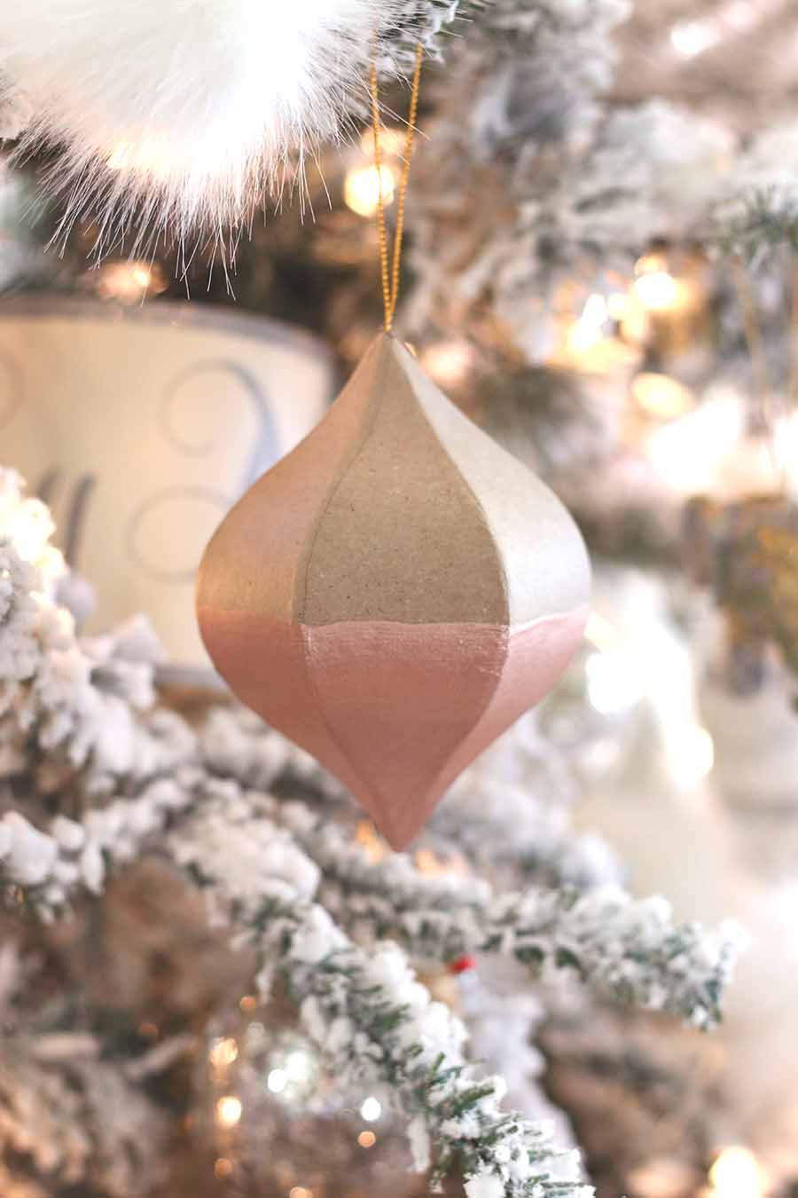 DIY Ornaments: Dipped Rose Gold