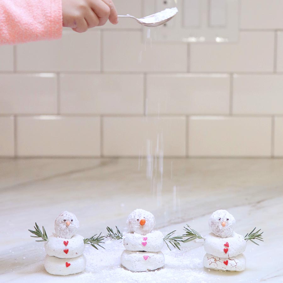 Easy Snowman Donut Breakfast Treats for Kids