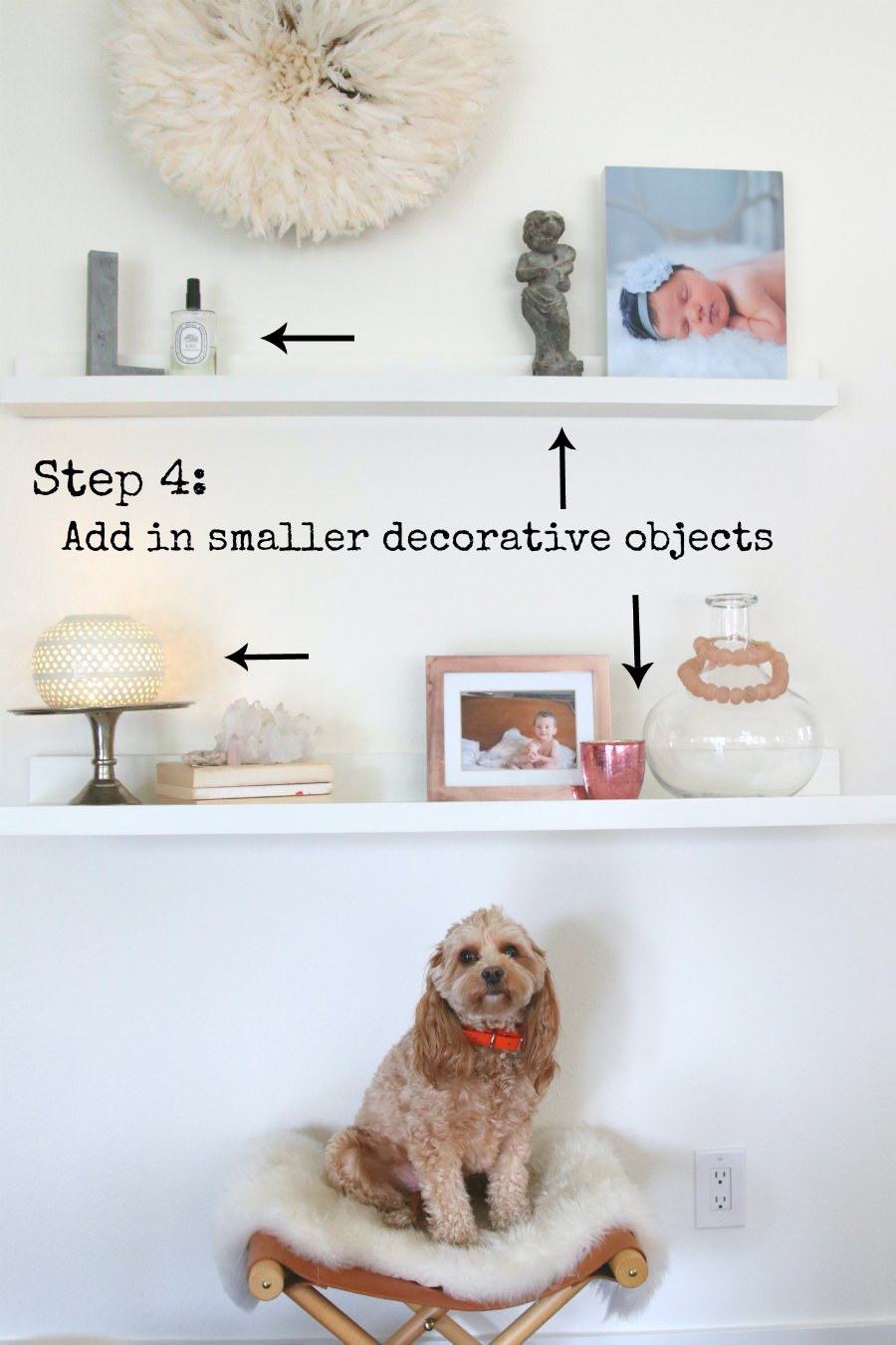 Step by Step How To Style Your Shelves