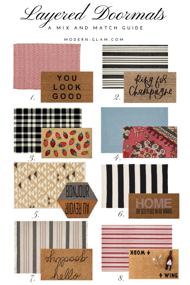 Layered Doormat and Rug Ideas for Fall Modern Glam