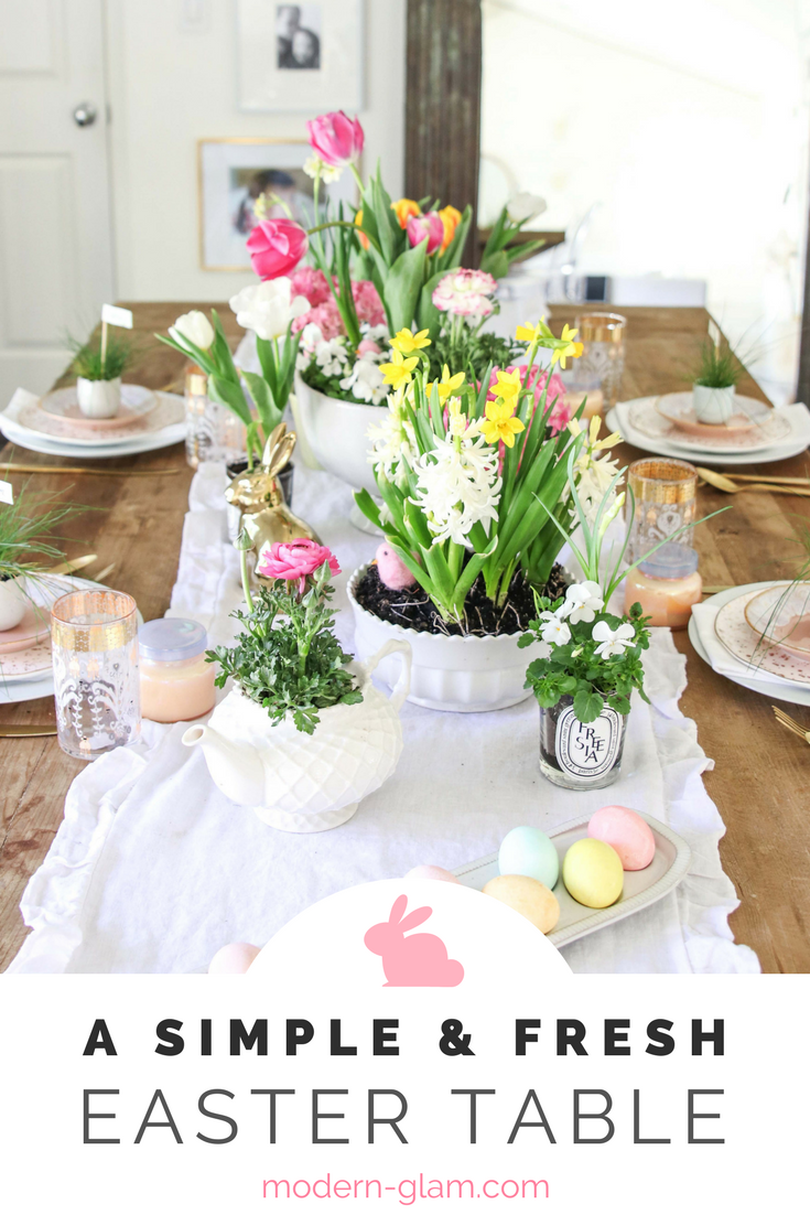 A Simple and Easy Easter Table. Easter Tablesetting Easter Tablescape. Easter Decor. Easter Decorations. Easter Entertaining