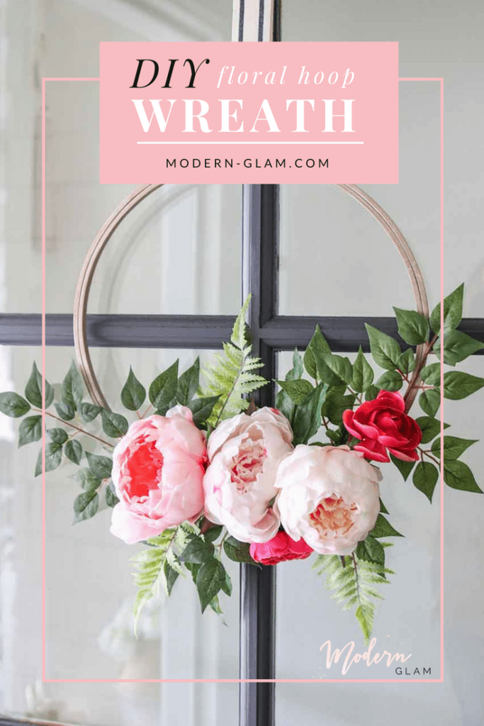 DIY Spring Floral Embroidery Hoop Wreath. Peonies. Peony Wreath. Front Door Decor. An Easy DIY Project