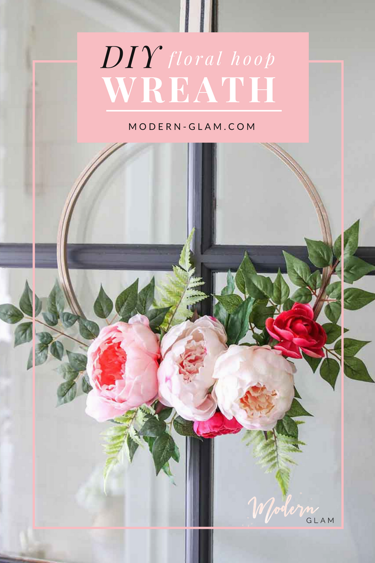 DIY Spring Floral Embroidery Hoop Wreath. Peonies. Peony Wreath. Front Door Decor. An Easy DIY Project