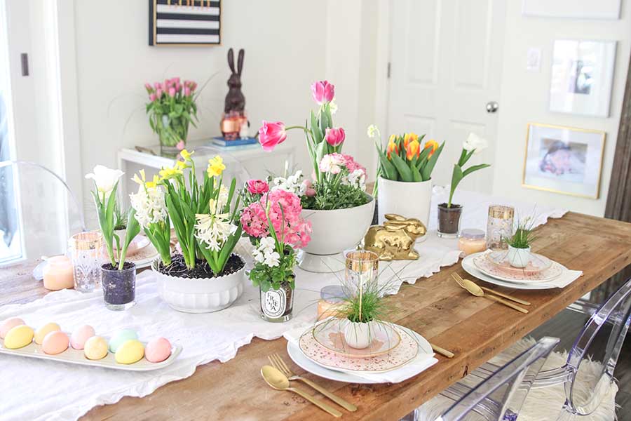 A simple and Fresh Easter Table