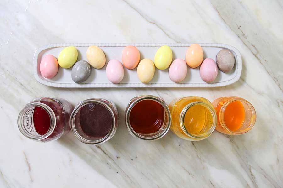 Naturally Dyed Easter Eggs Using Fruits and Vegetable