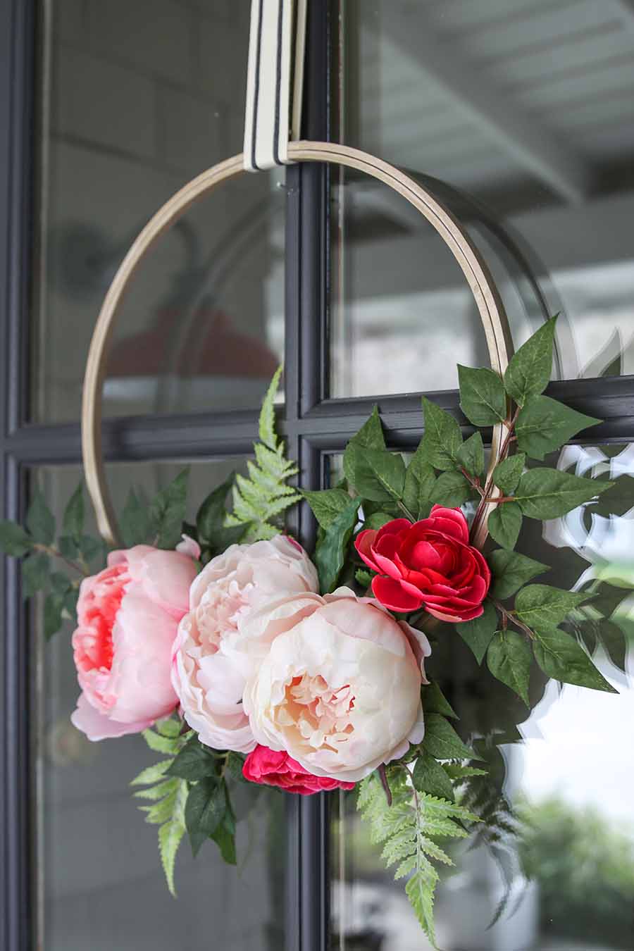 peony hoop wreath