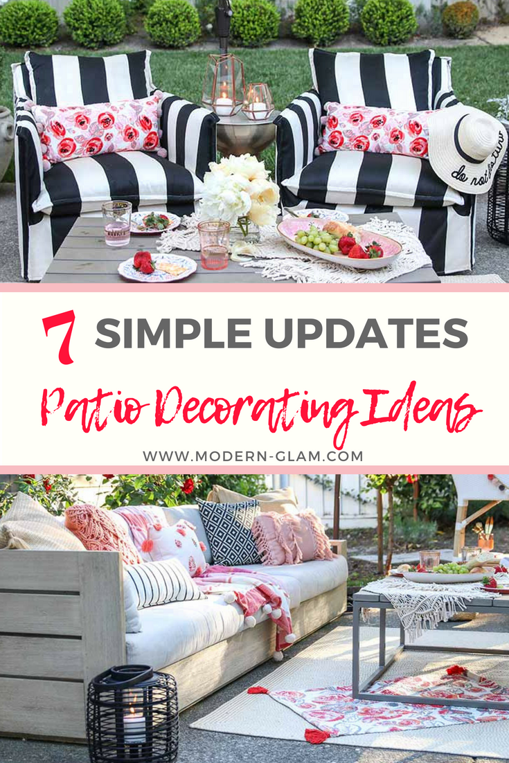 Patio Decorating Ideas. 7 Simple Summer Updates to your Outdoor Decor. Outdoor Living