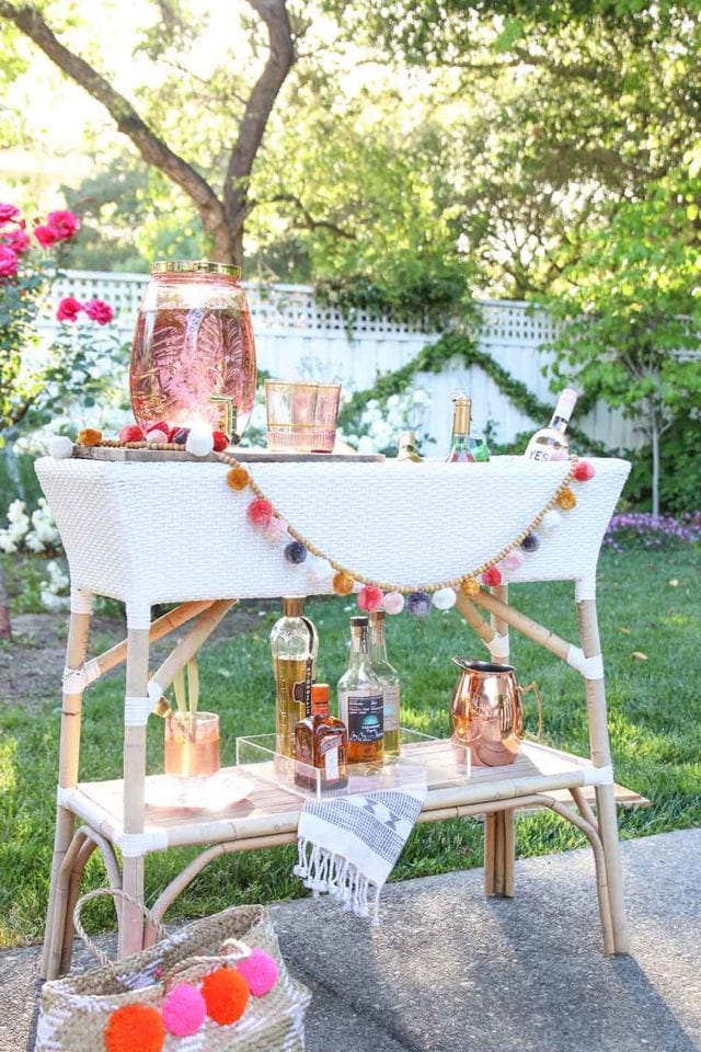 Summer Outdoor Bar Cart