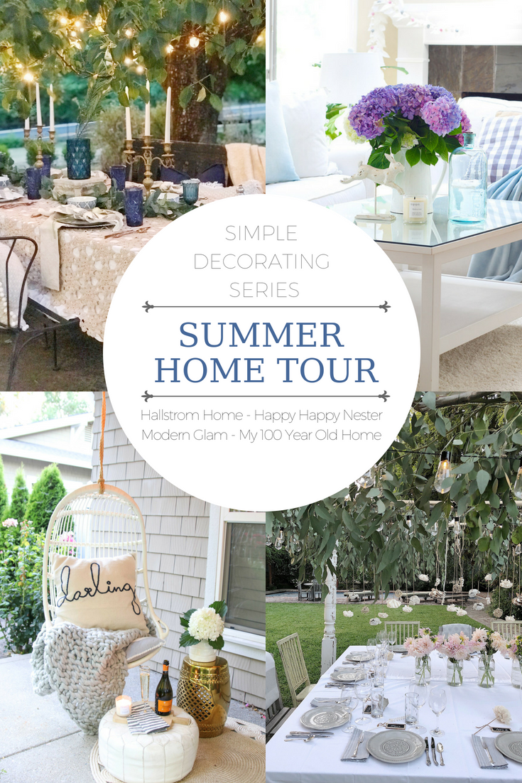 summer home tour with four home images