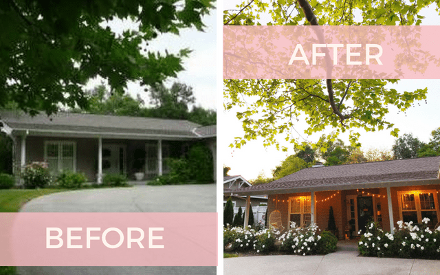 before and after modern farmhouse