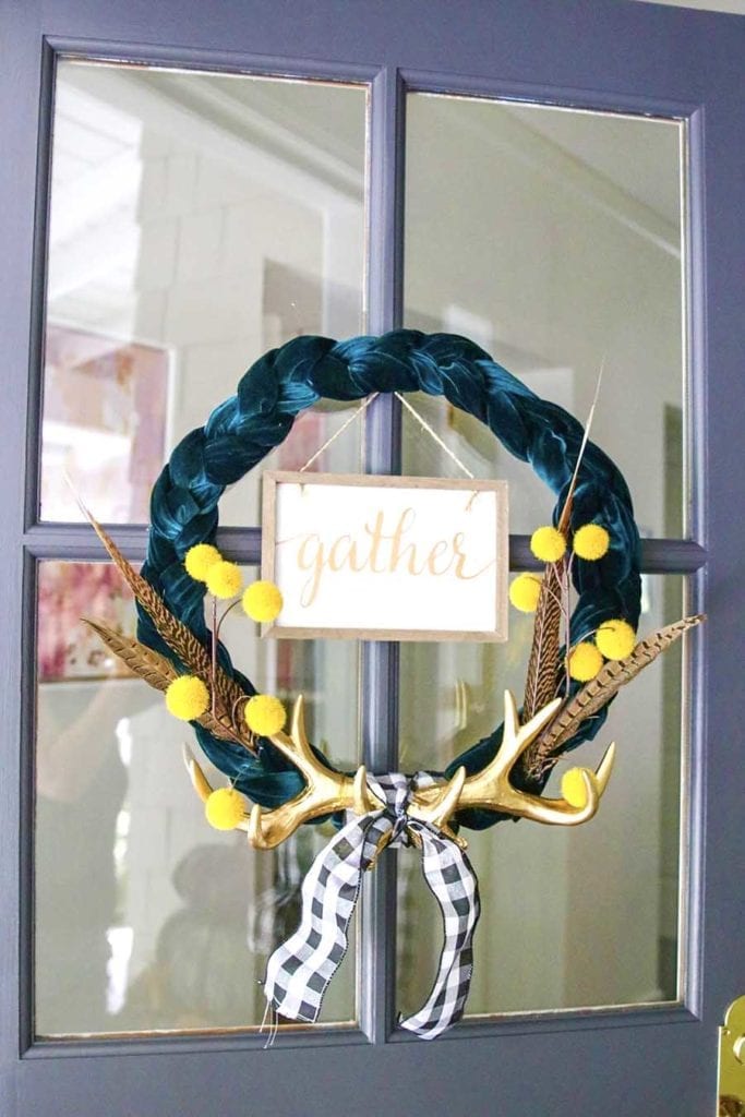 Simple Fall Farmhouse Wreath DIY Modern Glam
