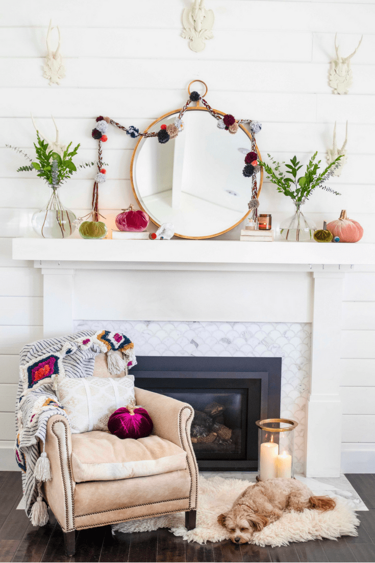 fall pom pom garland