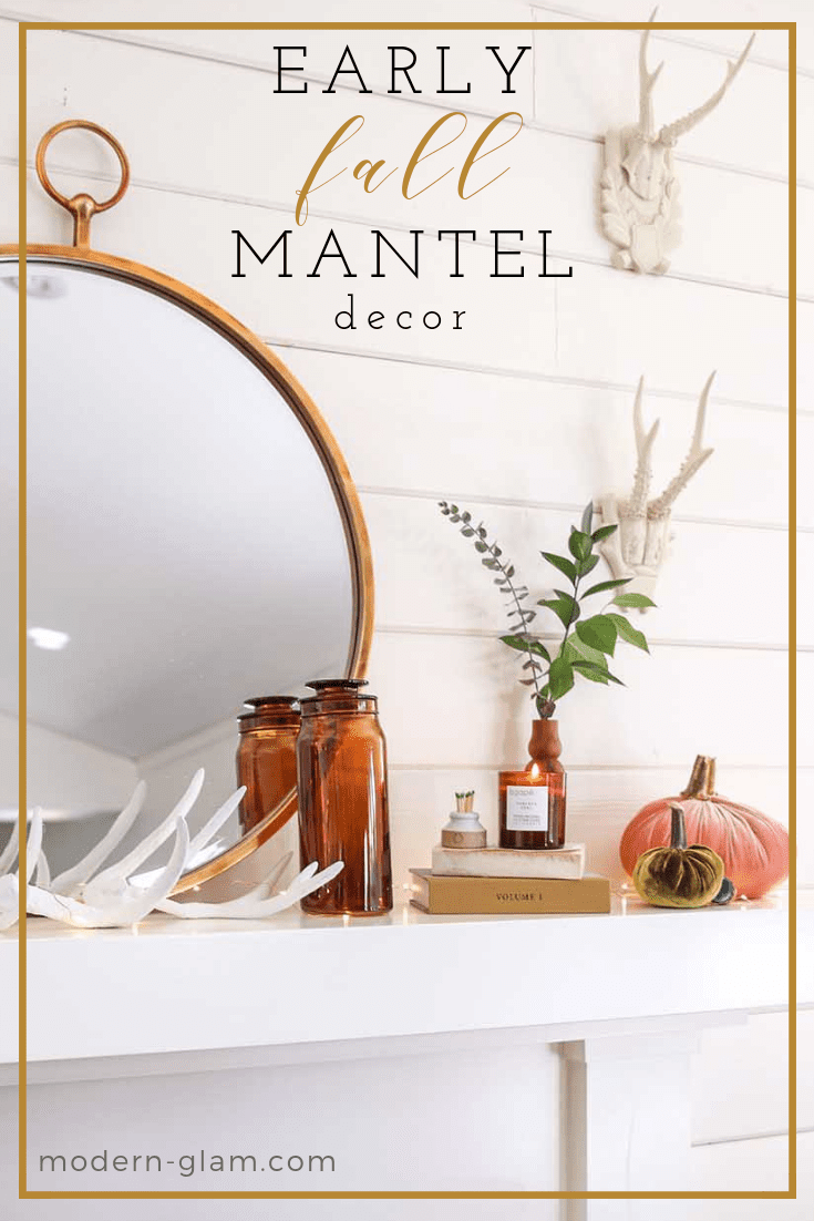 early fall mantel decor