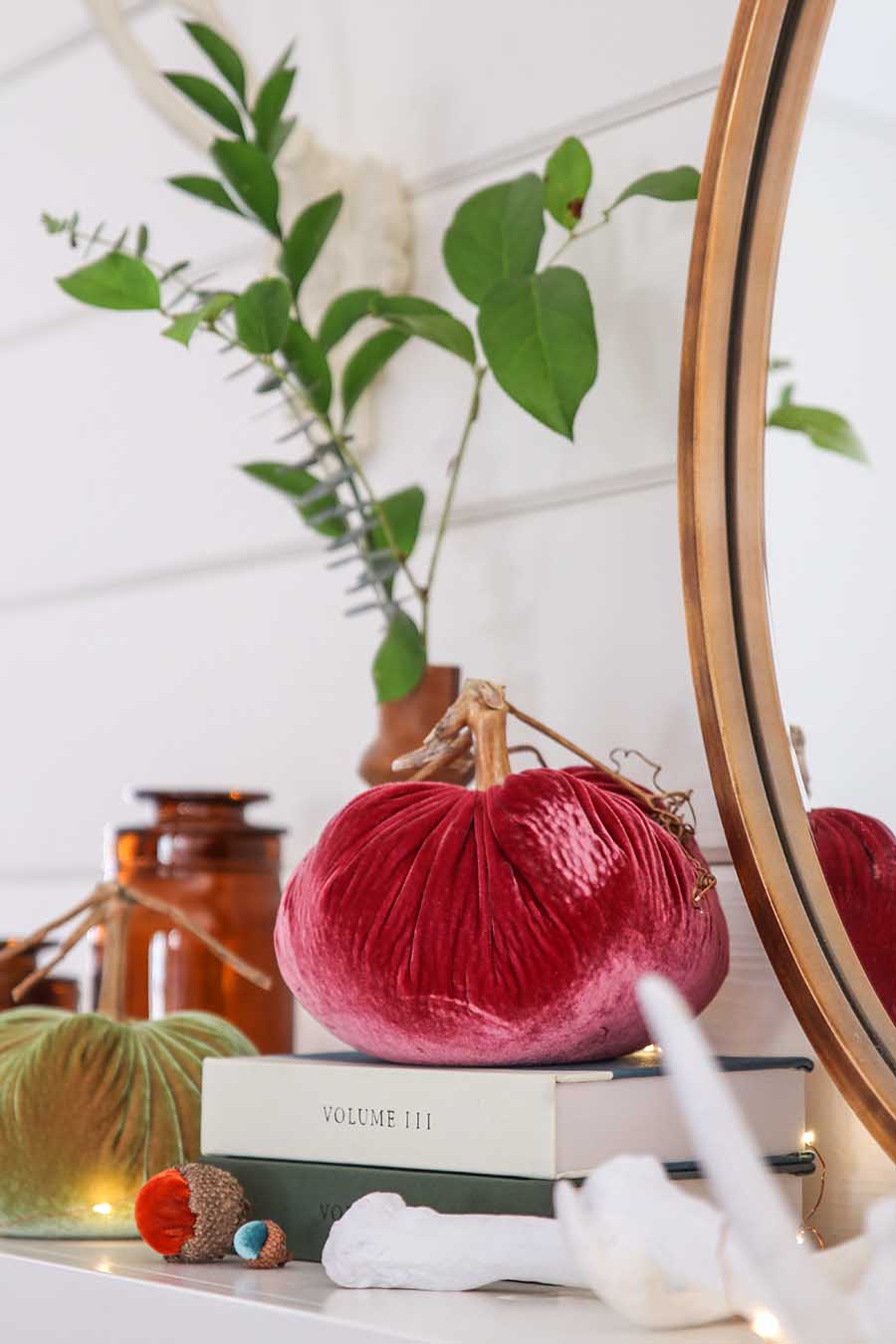 early fall mantel decorations